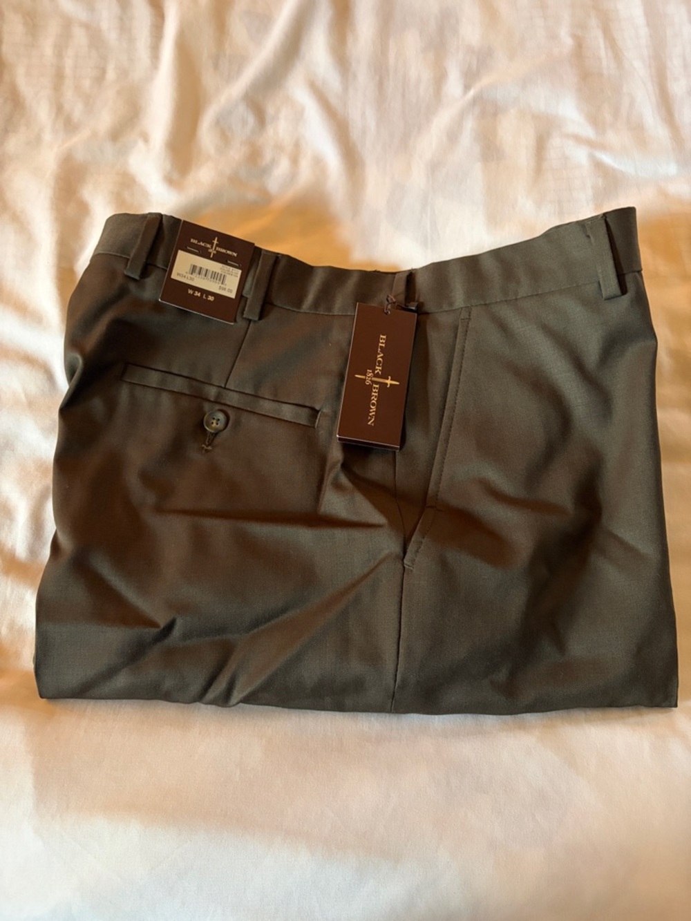Men’s Black Brown 1826 wool dress pants